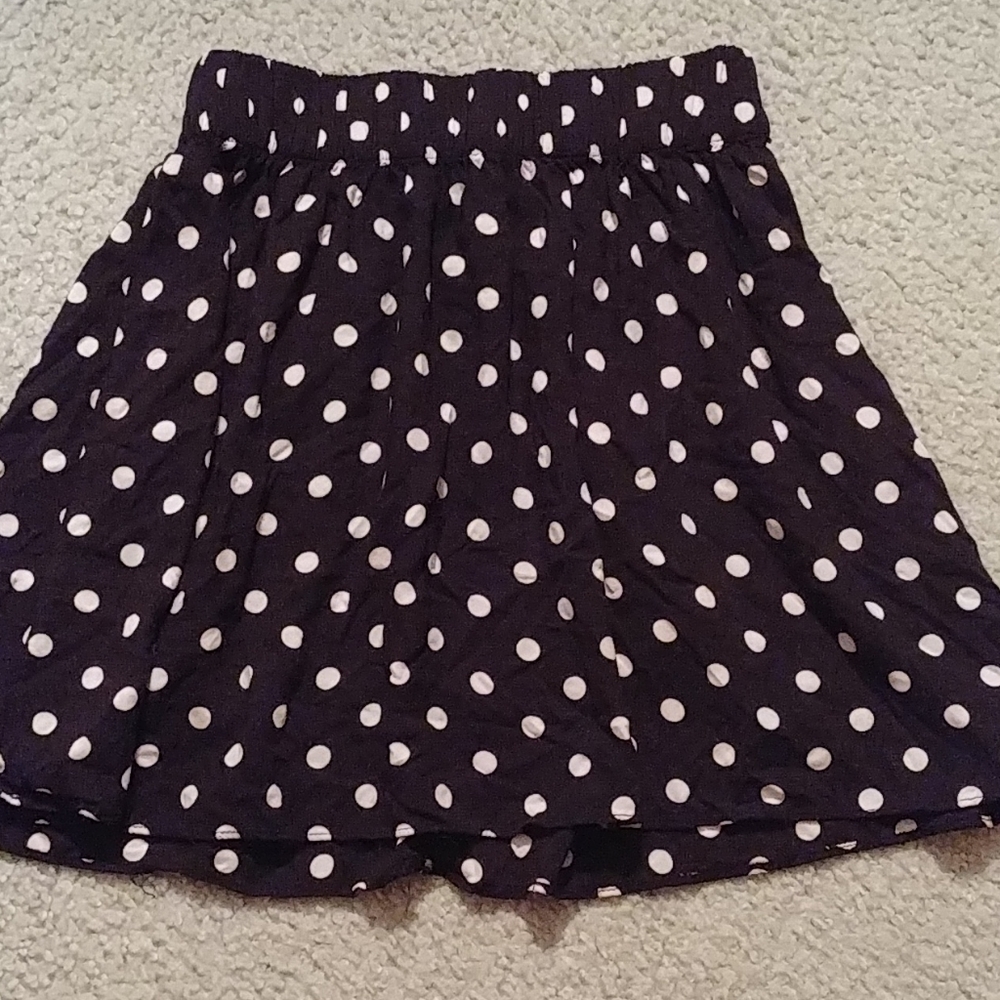 PINK polka dot mini skirt